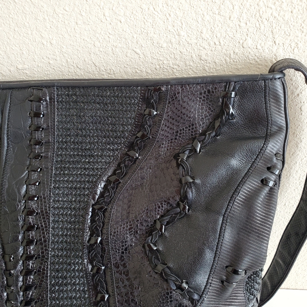 Sharif Patchwork Snake Tassel Crossbody Purse - image 6